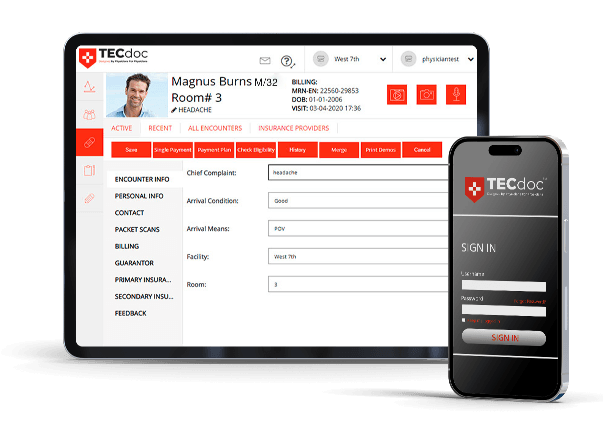 TECdoc Scribe representation on tablet and phone